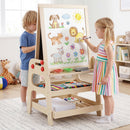 2-in-1 Kids Art Easel with Magnetic Whiteboard & Marble Run