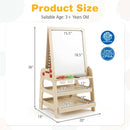 2-in-1 Kids Art Easel with Magnetic Whiteboard & Marble Run