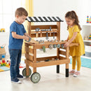 2-in-1 Kids Rolling Cart with Play Tools Set for Construction Play-Brown by LJGDeals