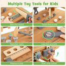 2-in-1 Kids Rolling Cart with Play Tools Set for Construction Play-Brown by LJGDeals