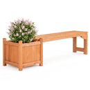 Outdoor Garden Bench with Raised Planter Box - Fir Wood by LJGDeals