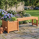 Outdoor Garden Bench with Raised Planter Box - Fir Wood by LJGDeals
