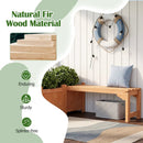 Outdoor Garden Bench with Raised Planter Box - Fir Wood by LJGDeals