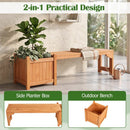Outdoor Garden Bench with Raised Planter Box - Fir Wood by LJGDeals