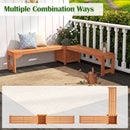 Outdoor Garden Bench with Raised Planter Box - Fir Wood by LJGDeals