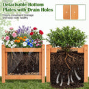 Outdoor Garden Bench with Raised Planter Box - Fir Wood by LJGDeals