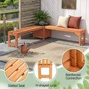 Outdoor Garden Bench with Raised Planter Box - Fir Wood by LJGDeals