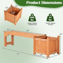 Outdoor Garden Bench with Raised Planter Box - Fir Wood by LJGDeals
