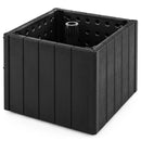 2-in-1 Outdoor Umbrella Base Planter Patio Umbrella Stand with Flower Box-Black by LJGDeals