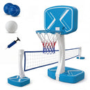 2-in-1 Pool Basketball Hoop & Volleyball Net with Weighted Base by LJGDeals