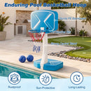 2-in-1 Pool Basketball Hoop & Volleyball Net with Weighted Base by DirectDeals