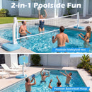 Pool Basketball Hoop and Volleyball Net 2-in-1 Combo Set by DirectDeals