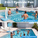 Pool Basketball Hoop and Volleyball Net 2-in-1 Combo Set by LJGDeals
