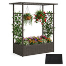 Raised Garden Bed with Hanging Roof and Trellises by LJGDeals