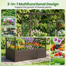 Raised Garden Bed with Hanging Roof and Trellises by LJGDeals