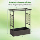 Raised Garden Bed with Hanging Roof and Trellises by LJGDeals