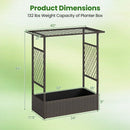 Raised Garden Bed with Hanging Roof and Trellises by DirectDeals