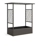 Raised Garden Bed with Hanging Roof and Trellises by LJGDeals