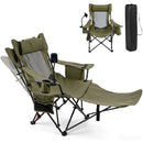 Reclining Camping Chair with Adjustable Backrest & Footrest by DirectDeals