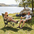 Reclining Camping Chair with Adjustable Backrest & Footrest by LJGDeals