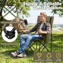 Reclining Camping Chair with Adjustable Backrest & Footrest by LJGDeals