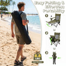Reclining Camping Chair with Adjustable Backrest & Footrest by LJGDeals