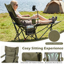 Reclining Camping Chair with Adjustable Backrest & Footrest by LJGDeals