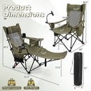 Reclining Camping Chair with Adjustable Backrest & Footrest by DirectDeals