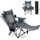 Reclining Camping Chair with Adjustable Backrest & Footrest by LJGDeals