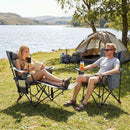 Reclining Camping Chair with Adjustable Backrest & Footrest by LJGDeals