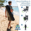 Reclining Camping Chair with Adjustable Backrest & Footrest by DirectDeals