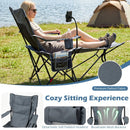 Reclining Camping Chair with Adjustable Backrest & Footrest by LJGDeals