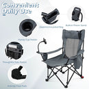 Reclining Camping Chair with Adjustable Backrest & Footrest by LJGDeals