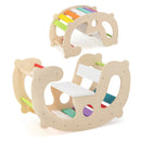 2-in-1 Rocking Horse Arch for Kids Montessori Climbing Toys with Arch Climber by LJGDeals