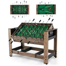 2-in-1 Swivel Foosball and Pool Combo Game Table -Natural by LJGDeals