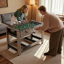 2-in-1 Swivel Foosball and Pool Combo Game Table -Natural by LJGDeals