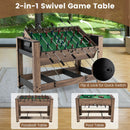 2-in-1 Swivel Foosball and Pool Combo Game Table -Natural by LJGDeals
