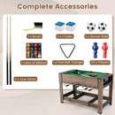 2-in-1 Swivel Foosball and Pool Combo Game Table -Natural by LJGDeals