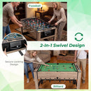 2-in-1 Swivel Game Table for Teens Adults-Brown by LJGDeals