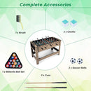 2-in-1 Swivel Game Table for Teens Adults-Brown by LJGDeals