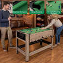 2-in-1 Swivel Game Table for Teens Adults-Brown by LJGDeals