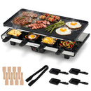 Raclette Grill with Reversible Nonstick Griddle for 8 by DirectDeals