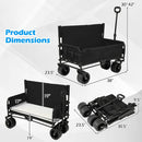 2-in-1 Wagon Bench Seat Combo Collapsible Beach Cart by LJGDeals