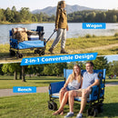 2-in-1 Collapsible Wagon Bench Seat with Adjustable Handle by LJGDeals