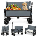 2-in-1 Collapsible Wagon Bench Seat with Adjustable Handle by DirectDeals