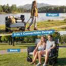 2-in-1 Collapsible Wagon Bench Seat with Adjustable Handle by DirectDeals