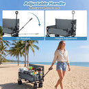 2-in-1 Collapsible Wagon Bench Seat with Adjustable Handle by DirectDeals