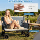 2-in-1 Collapsible Wagon Bench Seat with Adjustable Handle by DirectDeals