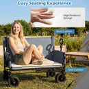 2-in-1 Collapsible Wagon Bench Seat with Adjustable Handle by LJGDeals