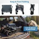 2-in-1 Collapsible Wagon Bench Seat with Adjustable Handle by LJGDeals